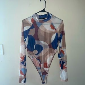 Lace Circled Multi Colored Two Piece Set